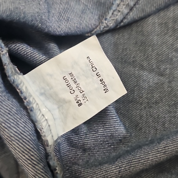 Allegra K Denim Dress for Women's Casual Button Down Short Midi Dress NO BELT - Picture 5 of 6